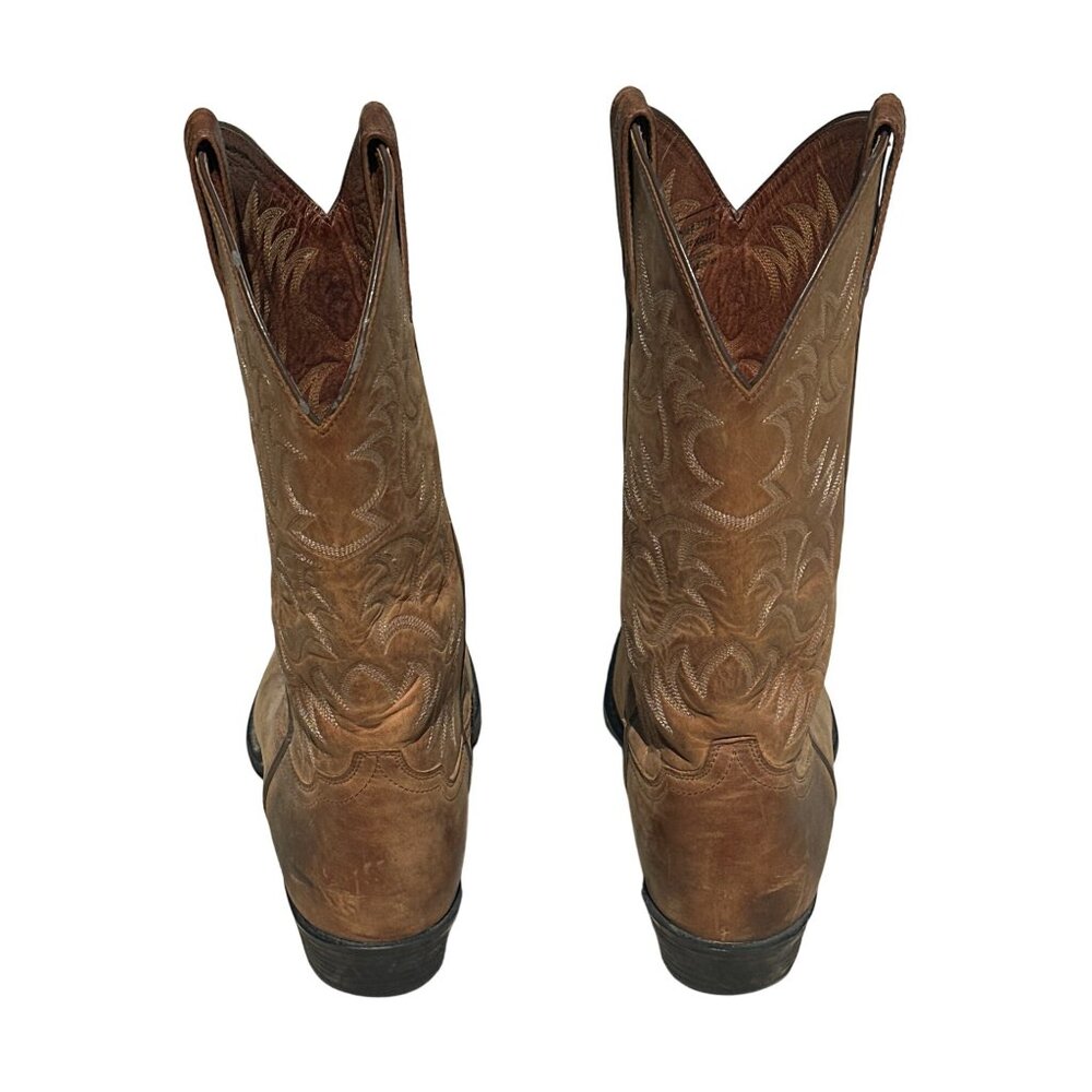 Ariat Men's Western Leather Cowboy Boots US 9.5D Embroidered Brown Style 34725 R - Picture 4 of 10